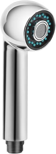 ZMDMAH Soffione doccia da cucina con 2 tipi di getto, doccetta da cucina, soffione di ricambio con perlatori a risparmio d'acqua, rubinetto da cucina, cromato