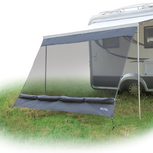 Unikka Awning Sun & Rain Blocker Front Wall & Side Walls for Camper Van, Motorhome and Caravan Minivan Bus Awning wall Made Two-Layer Design. (300 * 200cm)