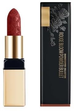 Rouge Bloom Powder Matte Bullet, High Impact matte finish, weightless & long-lasting up to 10hrs, infused with vita rose for smooth & moisturised lips, blurs lip lines - Brick Bloom, 4 g (Pack Of 1)