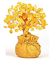 UQACHG Kristallbaum, Geldbaum, Kristall-Glücksbaum, Dekoration Für Das Home-Office, Feng-Shui-Baum, Kristall-Glücksbaum, Glücksbaum, Bonsai, Kleiner Baum, Feng-Shui-,Multicolor-C