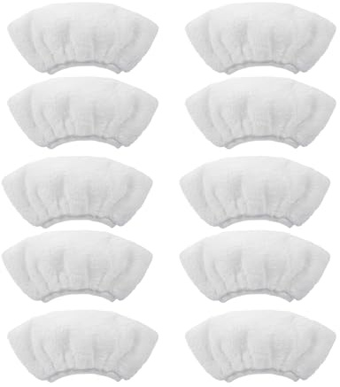 10 Stück Mikrofaser Überzugsset Dampfreiniger Zubehör, Steam Mop Pads, Ersatzbezug Tücher für Handdampfreiniger, Dampfbesen Ersatztücher, Dampfreiniger Ersatzbezüge SC1, SC2, SC3, SC4, SC5, SV7
