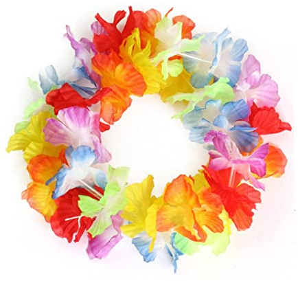 VICASKY 12 Stück Hawaii Blumen Stirnband Leichtgewichtig Blumenkranz Hawaii Kopfschmuck Für Luau Strandparty Festival Bunt