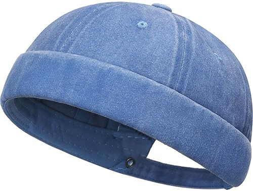 Lynmquober Unisex Cotton Brimless Beanie Hat Retro Casual Docker Sailor Skull Cap