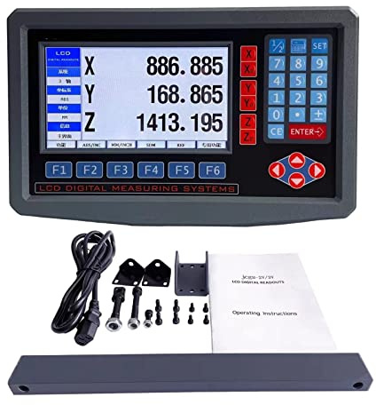 KENBT 2/3 Assi multilingua Grande Schermo Digitale LCD Usato tornio CNC fresatrice e rettificatrice for Encoder lineare Scala,Regolazioni Precise(3V)
