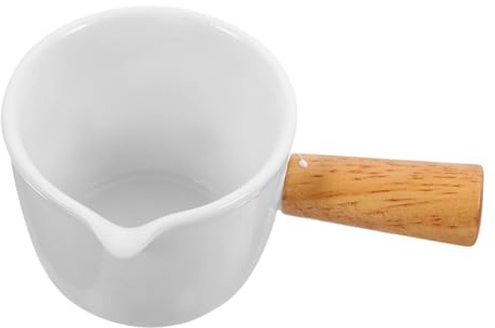 Ipetboom Jarra Pequeña de Cerámica de Color Claro para Espresso con Capacidad de 90ml, Resistente y Multiusos Adecuado para Coffee Bar y Bares