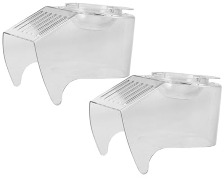 Ciieeo 2pcs Heat-resistant Acrylic Replacement Lid for Household Popcorn Makers Clear Covers with Spillproof Design Fit for Small Hot Easy-clean Snack Accessory for Movie