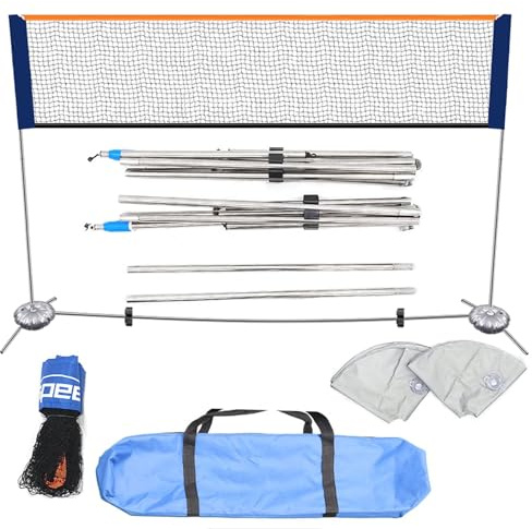 Volleyballnetz Outdoor, Freistehendes Design, Professionelles Volleyball-Set Mit Höhenverstellbaren Stangen, Freizeitnutzung Im Garten Oder Am Strand(3.1m/122in)