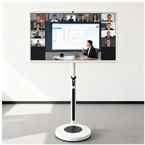 WEICNE 21,5/24/27/32 Téléviseur Portable Intelligent sur roulettes, Diffusion sans Fil, 4+64go/8+128go,Système D'exploitation Android 12/13, Autonomie De 5-8 Heures 32IN-8+128GB(4K)