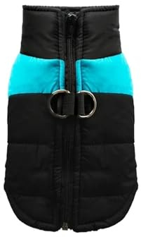 Hunde-Winterweste, wasserdicht, gefüttert, warm, mit Reißverschluss, für kleine, mittelgroße und große Hunde, Outdoor-Haustiermantel (Schwarz, 5XL)