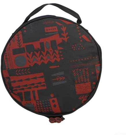 Oniissy Borsa portatile per stoviglie da campeggio, realizzata in resistente cotone perlato, adatta per vasi da esterno fino a 23 cm di diametro, borsa leggera e compatta per escursioni, rosso