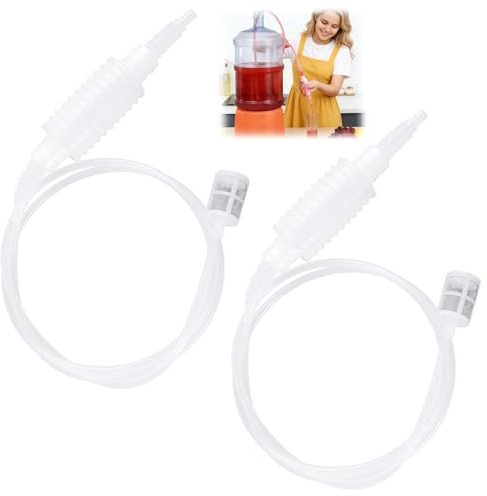 LUCTHY 2 Pcs Brew Syphon Filter, Food-Grade Siphon Pipe Hose Filter | 2 manual brew syphon tube, 1.6M food-grade PVC hose. BPA-free. Gravity-fed. For beer, wine, mead, cider making