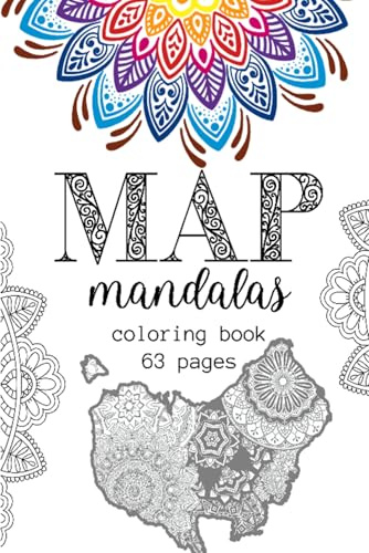 Map Mandala Coloring Book | Kids & Adults | World Maps, Countries & Cities | Educational Geography Coloring Pages for Stress Relief, Learning & Fun: ... Teens, Adults | Useful Gift for All Ages