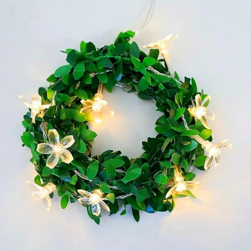HHMTAKA Stringa di luci a forma di fiore di ciliegio da 3 m, con 20 LED a batteria, decorazione primaverile per interni, camera da letto, decorazione natalizia