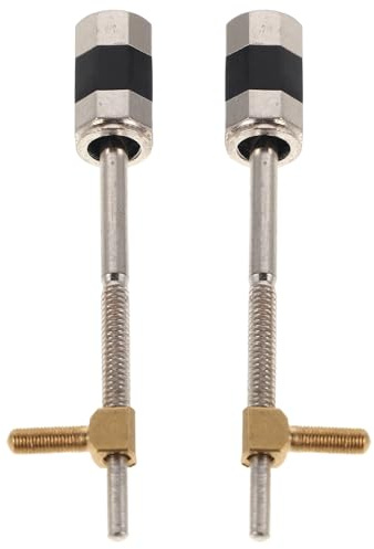 HOUDERCO Froschschraube 2 Stück Metall Geigenbogenfrosch Zubehör 61mm Länge für Streichinstrumente Reparatur und Pflege von Geigenbögen
