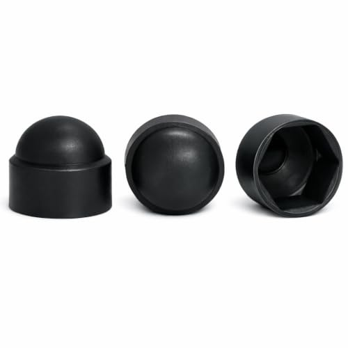 M10 (17mm Wrench) Black Plastic Nut and Bolt Protective Dome Cover Caps (Pack of 10) - A07C/1 M10_10