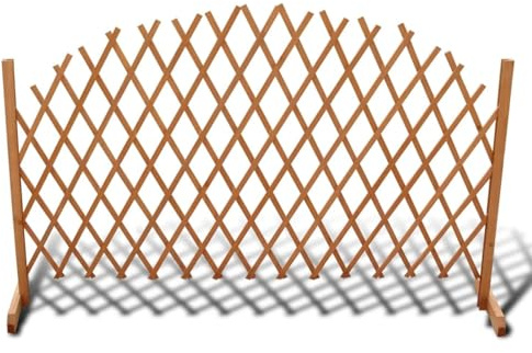 Ausziehbarer Spalierzaun aus Holz Zaunelement Rankgitter Rankhilfe Faltdesign für den Außenbereich geeignet 180 x 100 cm