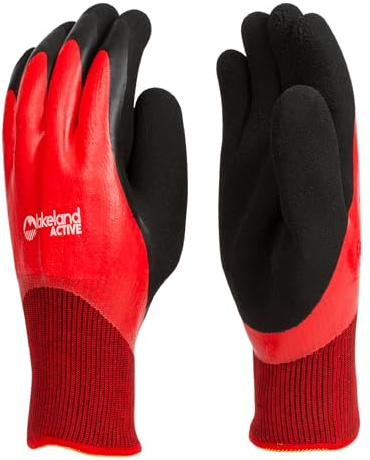 Lakeland Active 1 Pair Broughton Ultimate Thermal Waterproof Work Gloves - Black/Red - XX-Large