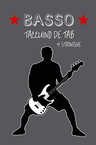 Taccuino de TAB, quaderno, pad per bassisti/chitarra basso 4 corde - apprendimento, composizione e songwriting: Scrittura del basso, 120 pagine di ... del basso - per studenti e cantautori