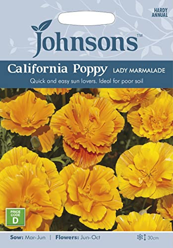Mr Fothergill’s Seeds Ltd 35158 California Poppy Lady Marmalade, Yellow