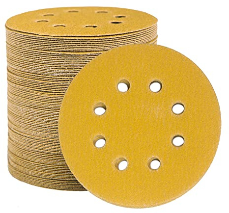 STEBRUAM Slippapper slipskivor 125 mm, 100 slipskivor slipmaskin rund slipmaskin 8 hål korn 100 för slipning polering