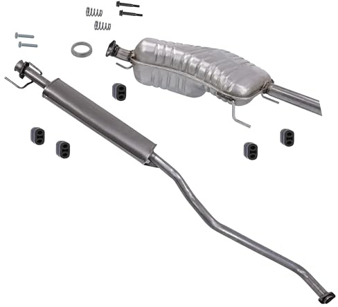 ATEC Germany Auspuff Schalldämpfer Set 1x Mittelschalldämpfer, 1x | Kompatibel mit: OPEL VECTRA B, VECTRA B Caravan, VECTRA B CC
