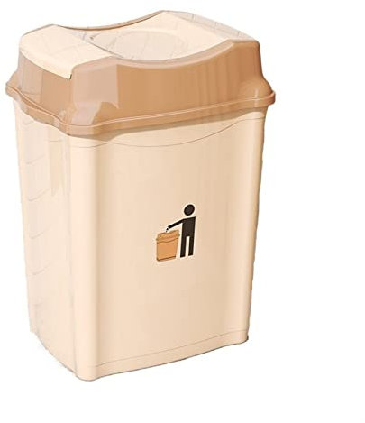 Poubelle Extérieure Poubelle à couvercle basculant en plastique 6/12/20/30/50/80L, poubelle de cuisine amovible avec couvercle pivotant for usage intérieur, extérieur et commercial Bac à Ordures ( Siz
