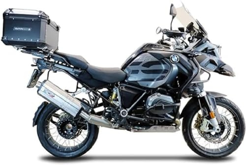 GPR Tech Compatibile con R 1200 GS Adventure 2014/2016 E3 Top Case ALPI-Tech 35 LT. Nero Top Case in Alluminio, Colore Nero con Piastra specifica Inclusa Capacità litri 35