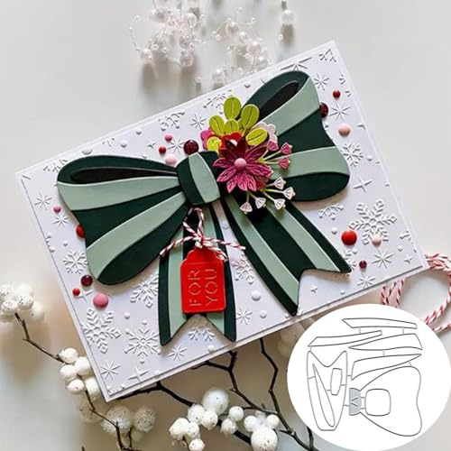 Metall-Stanzformen mit Weihnachtsblumen, Fliege, Knoten, Stanzschablonen für Bastelarbeiten, Einladungskarten, Scrapbooking, Alben, dekorative Prägepapier-Stanzformen, Kartenherstellung