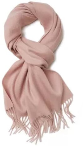 Bettschlange Schal Damen Winter, Warm Wollschal, Winterschal Damen mit Quasten, XXL Kuschelige Warme Winter Schals, Scarf Poncho Cape, 200x70cm,02-Romantisches Rosa