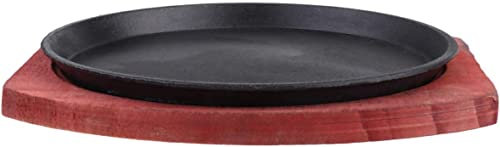 Set di Fajita in ghisa Padella Piatto da bistecca giapponese Teppanyaki Grill Pan Piastra elettrica BBQ Grill Pan per ristorante Cucina domestica Fornitura di cucina 19 CM