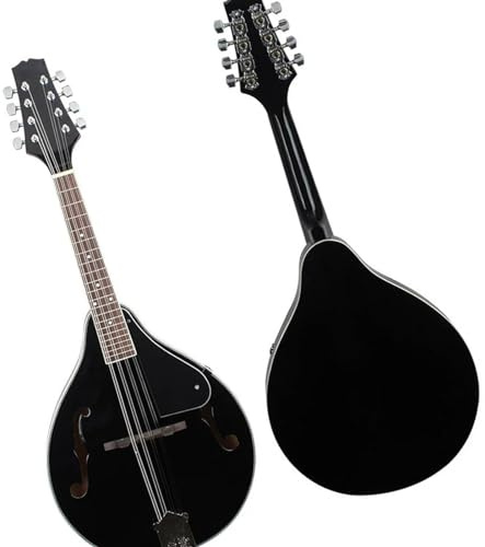 Kit Mandolin instrument 8 String Guitar A Style Acoustic Mandolin Beginners Adults Instrument Black Basswood Mandolin Instrument Kit