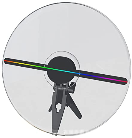 Proyector de ventilador con holograma 3D Pantalla de publicidad del proyector Holográfica 3D Holográfica 3D Power Tape-C Suspendido Estéreo Imágenes Mini Modelo de escritorio para negocios, bar, Hallo