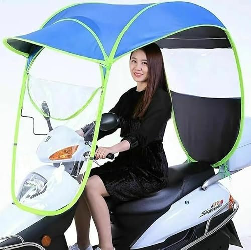 MF artSHOP Copertura Antipioggia per Moto, Scooter e Bici, Cappotta Parasole Impermeabile, Ombrello per Scooter Ripara da Pioggia e Sole