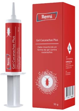 Remi Hogar Gel Cucarachas Plus 10gr | Veneno para cucarachas | Insecticida Elimina cucarachas | Efectivo contra Todo Tipo de cucarachas | Cebo insecticida (Nuevo, 2, Unidad)