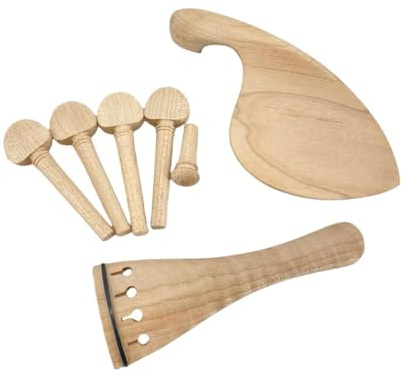 Luwecf 7Pcs 4/4 Geigen Teile Set Geigen Zubehör Kit Endpin für Anfänger Liebhaber
