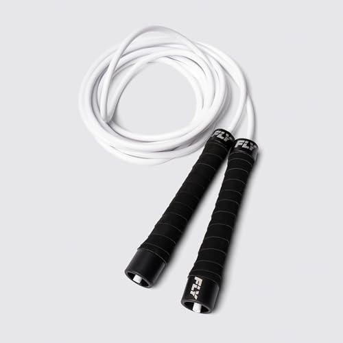 FLY Ultra Speed Skipping Rope — Premium 10ft Adjustable 5mm PVC Speed Rope | with Ergonomic Grip Handles, High-Performance Jump Rope for Boxing, CrossFit, HIIT and Fitness Training