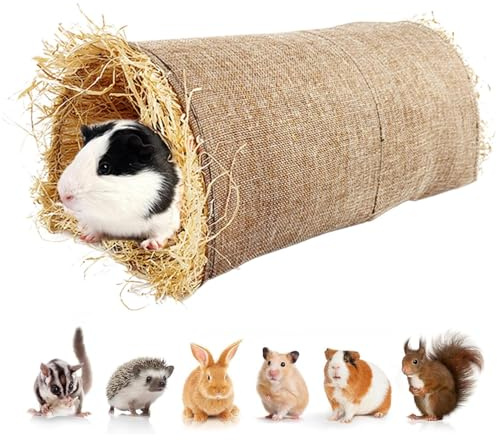 Generisch Kaninchenhaus Atmungsaktives Grasnest Für Kaninchen Kleines Nest Spieltunnel Natürliches Schlafversteck Haustiere Innen Und Außen