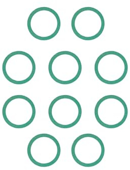 tecuro HD-Pressdichtung 1/2 Zoll (13 x 18 x 2,00 mm) für Überwurfmuttern (10Stück)