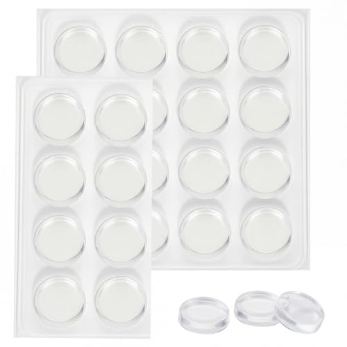 24 Stück Gummipuffer Selbstklebend, 20MM Elastikpuffer Transparent | Schutzpuffer Möbelpuffer Antirutsch Pads für Türschränke Schubladen Möbel