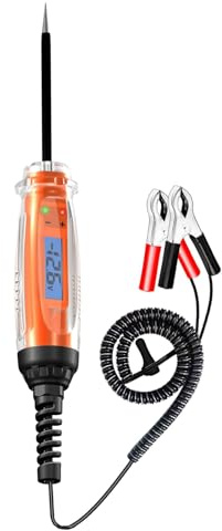 Outil de diagnostic électrique de voiture avec écran LCD - Alarme visuelle auditive - Systèmes compatibles avec réparation double alarme - Vérificateur de batterie de voiture