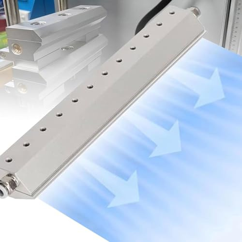 Soplador de cuchilla de aire industrial, cuchilla de aire de aleación de aluminio con interfaz de rosca G 1/4, eliminación de agua y polvo,uso con compresor de aire(550mm)