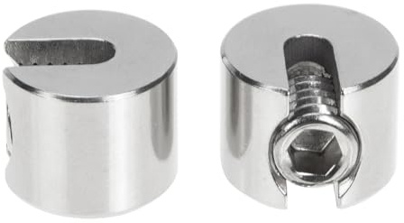 FUNOMOCYA Morsetto Finitura Lucida per Fune in Inox 316, Clip Fermacavi a Vite, 2 e Resistente per da Giardino e Cavi D'
