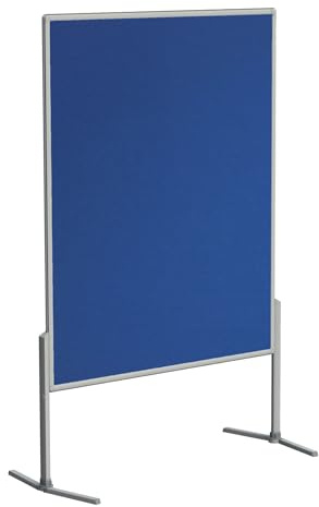 FRANKEN Moderationstafel PRO, doppelseitig, pinnbar, 120 x 150 cm, blau/Filz, einteilig, Pinnwand mit Standbeinen, MT804303