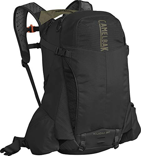 Camelbak K.U.D.U Trans Alp Protector 30 Grün-Schwarz, Fahrradrucksack, Größe M/L - Farbe Black - Burnt Olive
