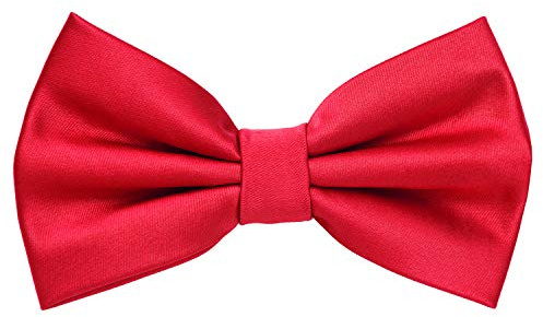 MASADA Herren Fliege Seidenlook, stufenlos verstellbar, handgefertigt, Hakenverschluss - 12 x 6 cm 100% Polyester