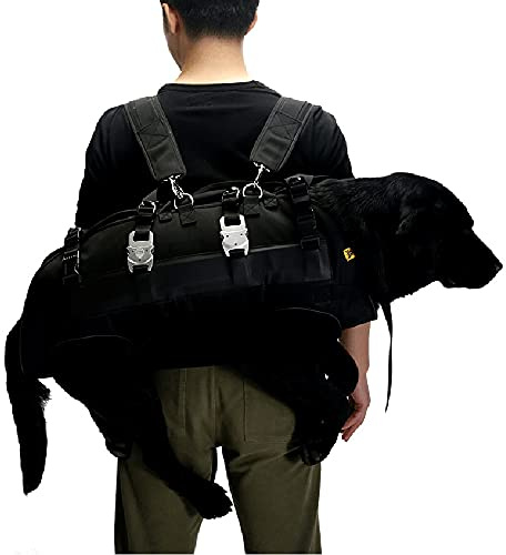 MENG Hundegeschirr Tragehilfe Groß Mittlere Hunde Gehhilfe Atmungsaktive Hunderucksack Tragetasche Für Bequemes Reisen, Behinderte, Verletzte, Ältere Hunde