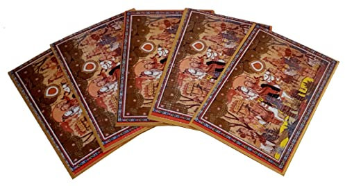 Purpledip Papierkarten-Geschenkanhänger Shiva Parvati: Set mit 5 kleinen Karten für personalisierte Grüße (12441A)