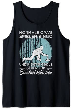Opa geht zum Eisstockschießen Stockschützen Tank Top