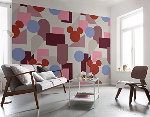 Komar Vlies Fototapete - Colourful Mickey - Größe 400 x 250 cm (Breite x Höhe) - Disney, Kinderzimmer, Kindertapete, Tapete