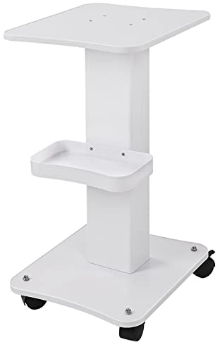 Carrito de belleza con ruedas, carro rodante de belleza de aluminio de 3 niveles, salón de peluquería, salón de spa, carro de máquina de terapia de vacío, carga 150 libras, 155 x 13 x 15 pulgadas